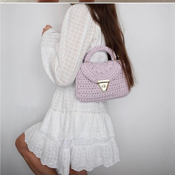 Zara * embroidered lace insert dress white flowy boho - Picture 3 of 11